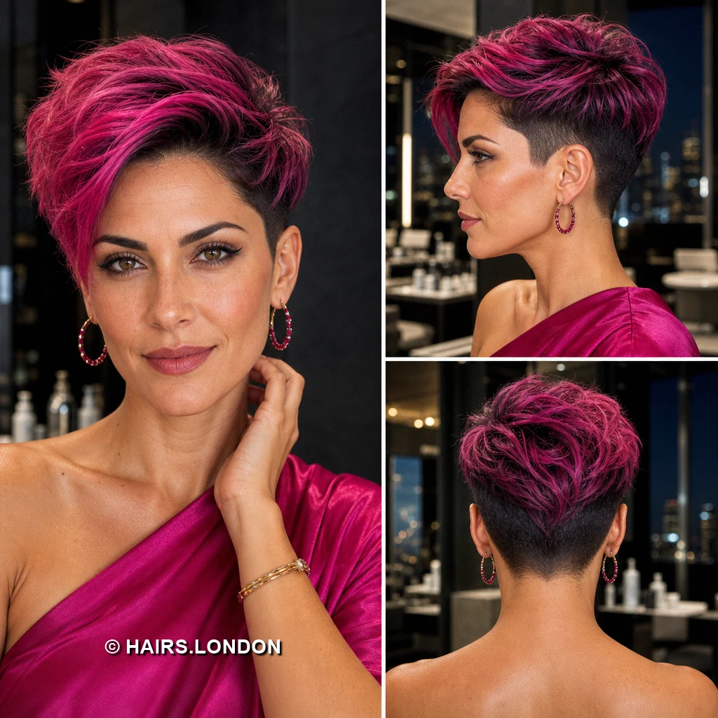 Roseburgundy Choppy Pixie