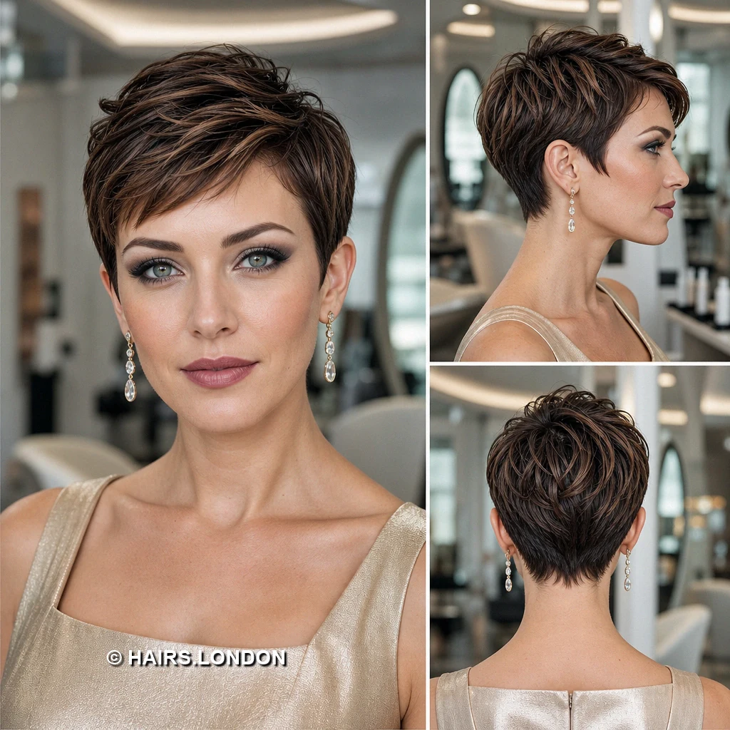 19 Highlighted Pixie Haircuts with Shape, Texture, and Lift Rosecopper Spiky Crest