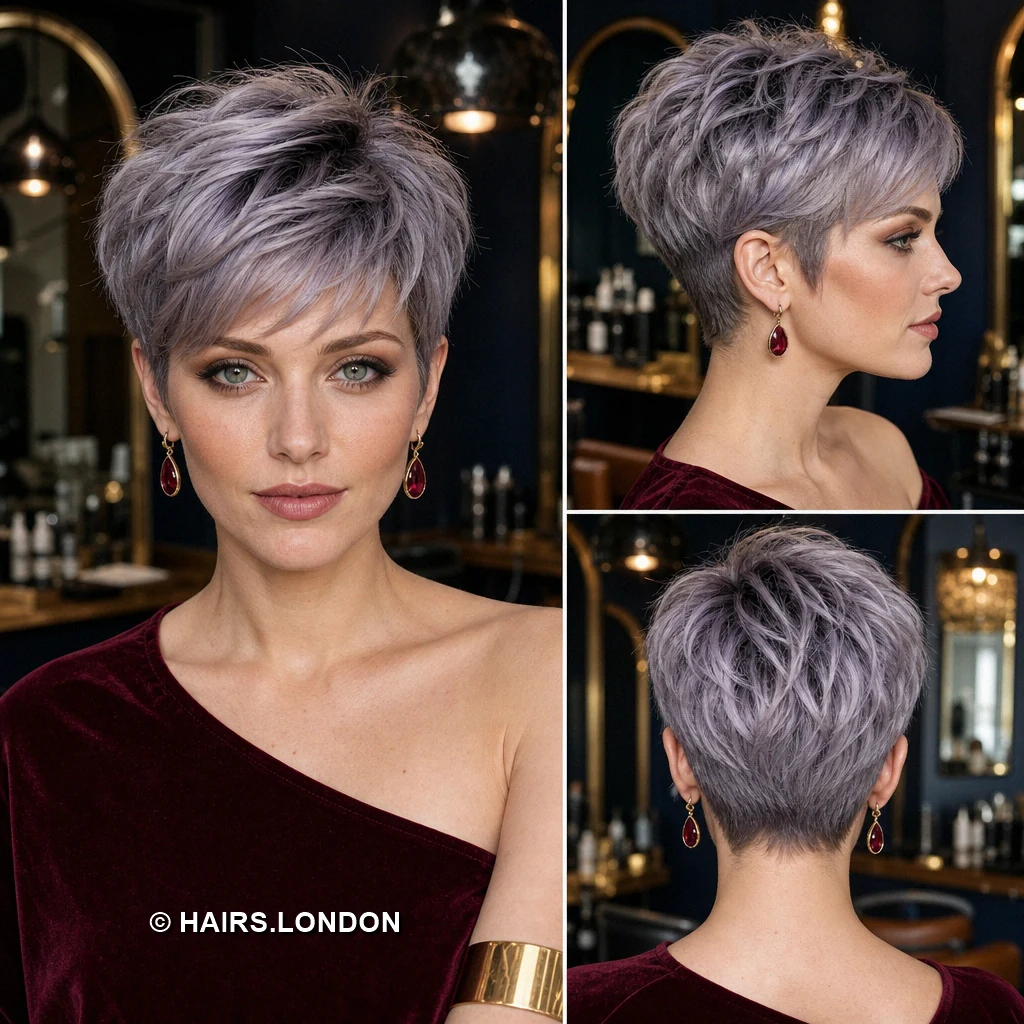 19 Lavender and Purple Pixie Haircuts With Shape, Texture, and Color Roselilac Choppy Crop