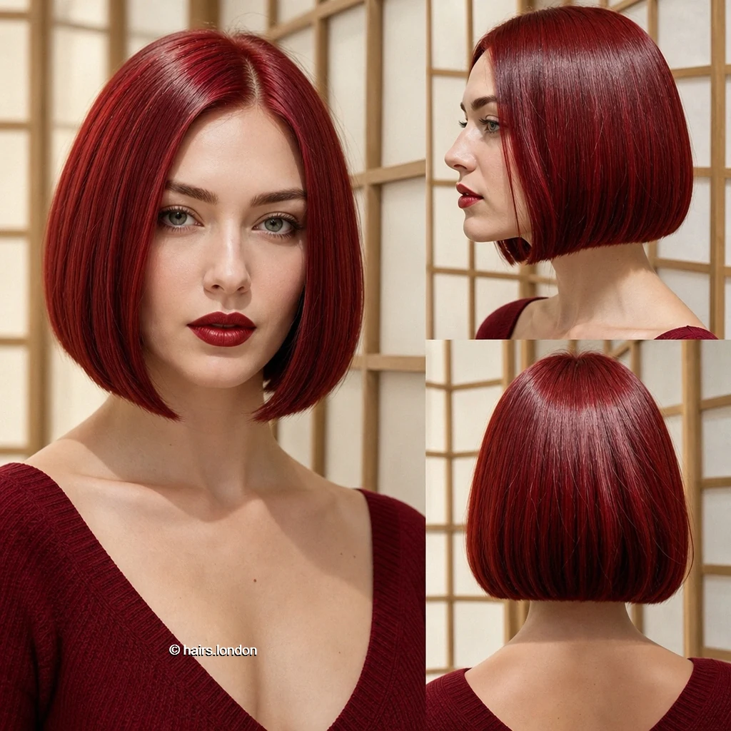 20 Colorful Bob Haircuts, From Textured Crops to Sleek Angled Shapes Ruby Rounded Bob