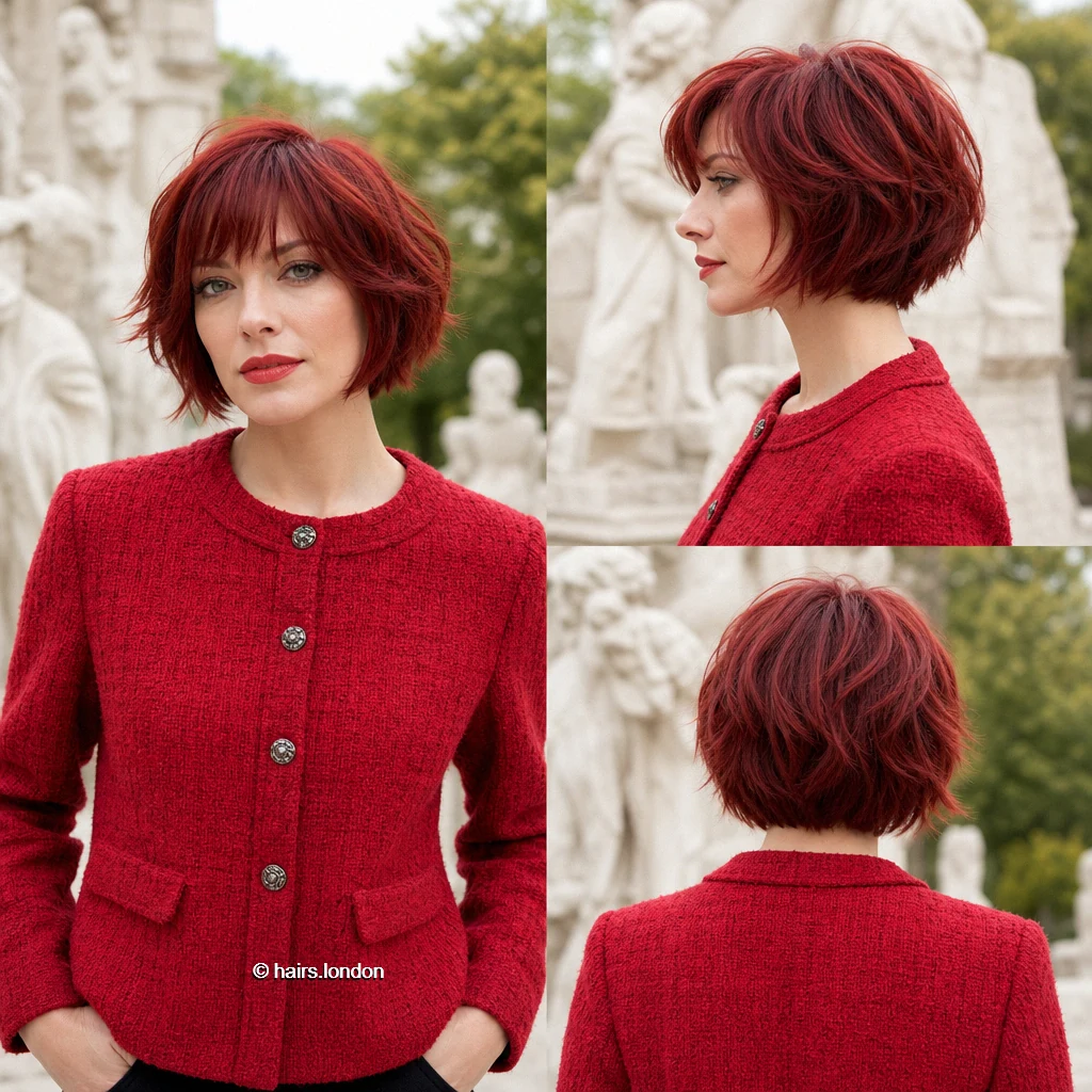 13 Red Bob Haircuts, From Sleek Graduated Shapes to Tousled Layers Ruby Wispy Bob