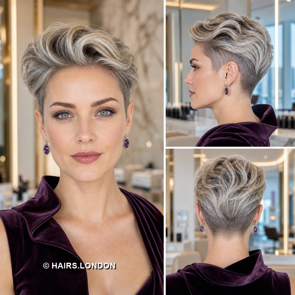 18 Short Blonde Pixie Cuts With Swept Fringes and Tapered Napes Sandy Curved Pixie