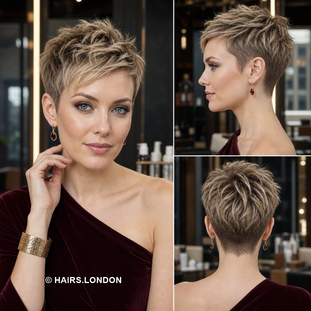 19 Textured Pixie Cuts with Sweeping Fringes, Lifted Crowns, and Tapered Napes Sandy Spiky Pixie
