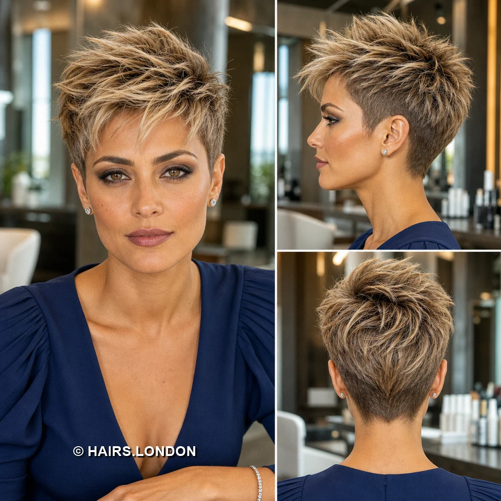 19 Textured Pixie Haircuts with Sweeping Fringes and Lifted Crowns Sandy Swept Crop