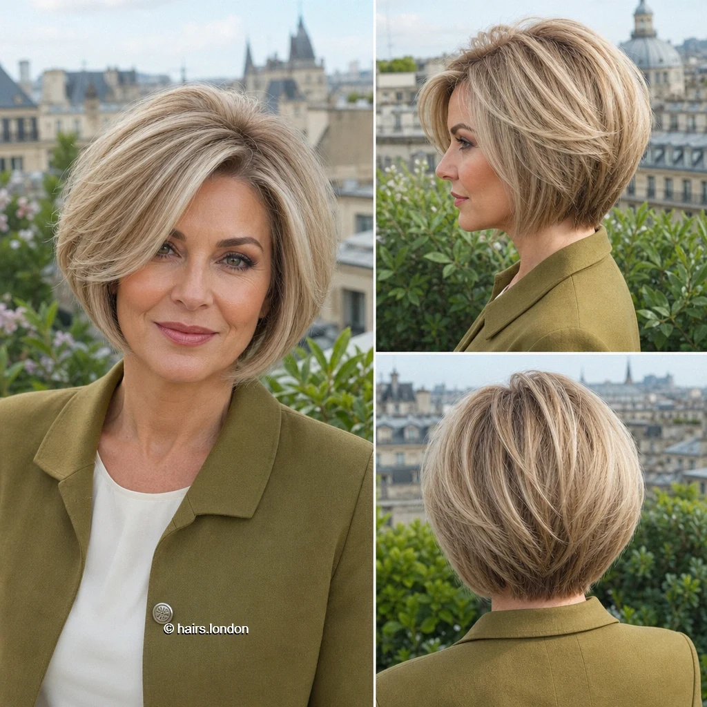 20 Blonde Bob Haircuts, from Tousled Jaw-Length Cuts to Layered Lobs Sandy Tapered Bob