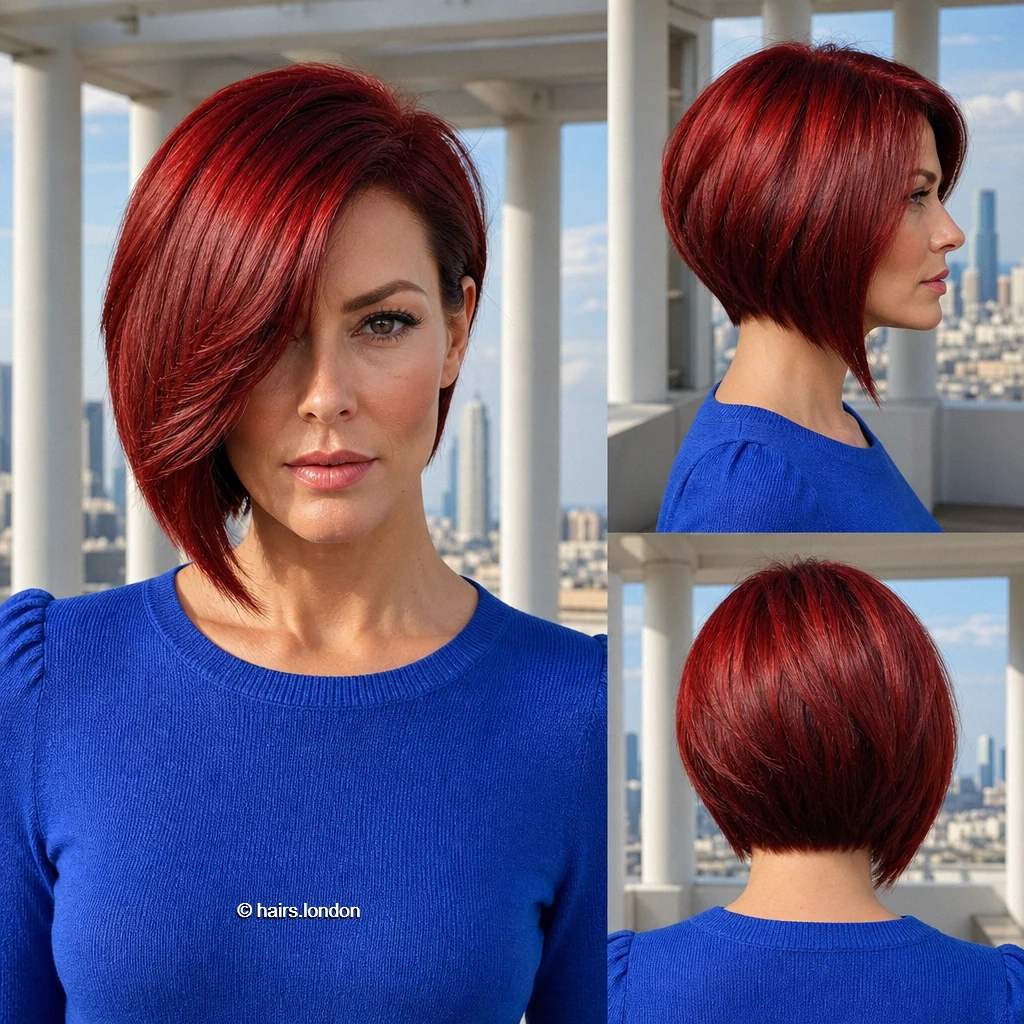 13 Red Bob Haircuts, From Sleek Graduated Shapes to Tousled Layers Scarlet Sculpted Bob
