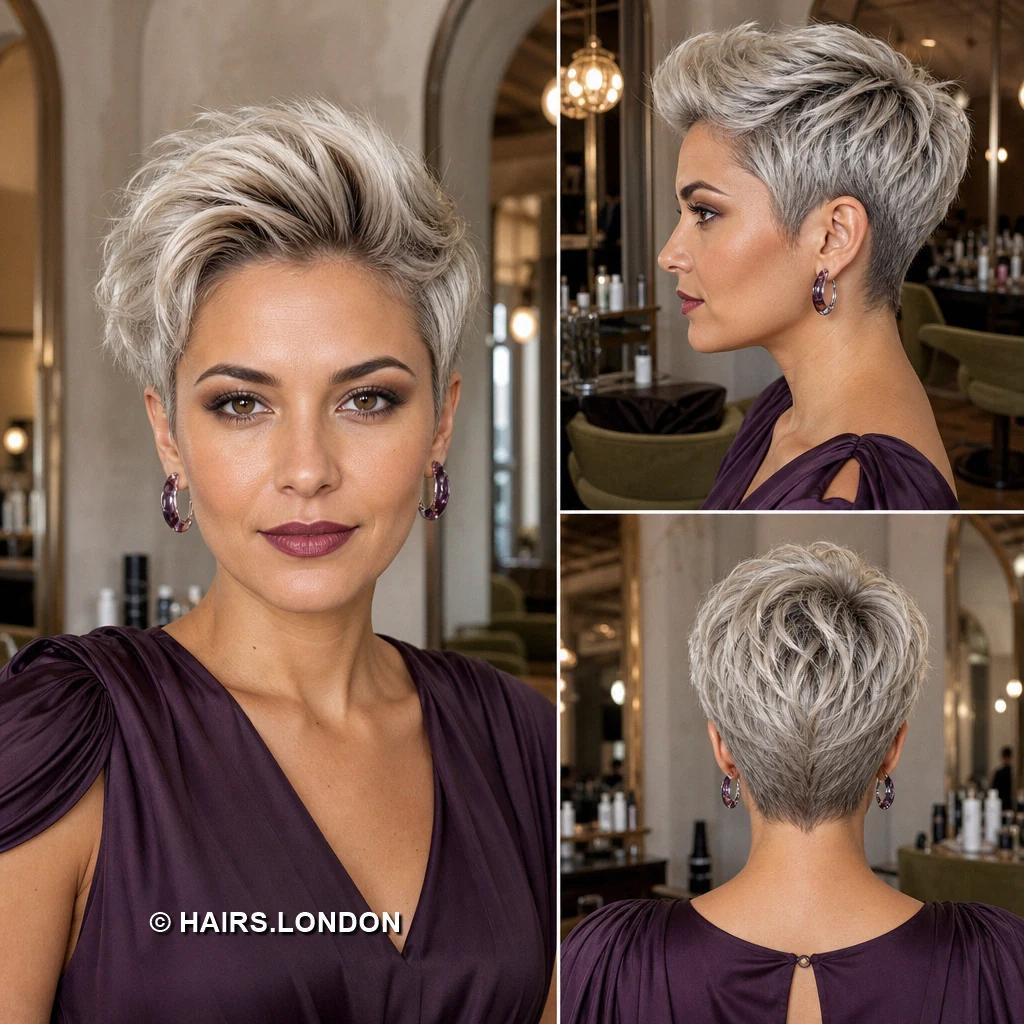 20 Silver Pixie Haircuts with Tapered Napes and Textured Crowns Silver Airy Crop