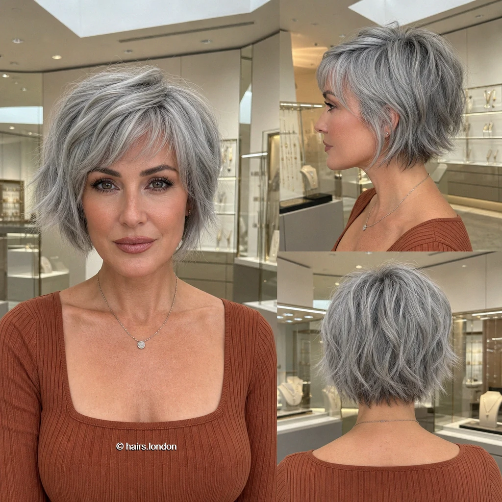 Silver Choppy Fringe