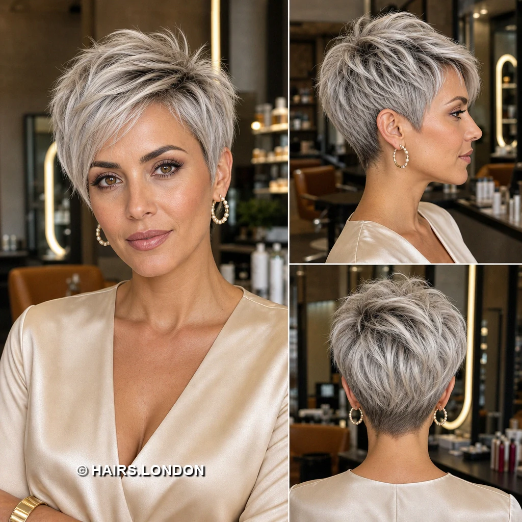 18 Silver Pixie Haircuts with Swept Fringes, Soft Waves, and Textured Crowns Silver Crown Waves