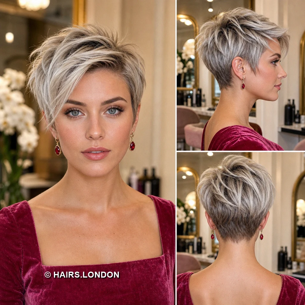 20 Silver Pixie Haircuts with Tapered Napes and Textured Crowns Silver Elevated Pixie