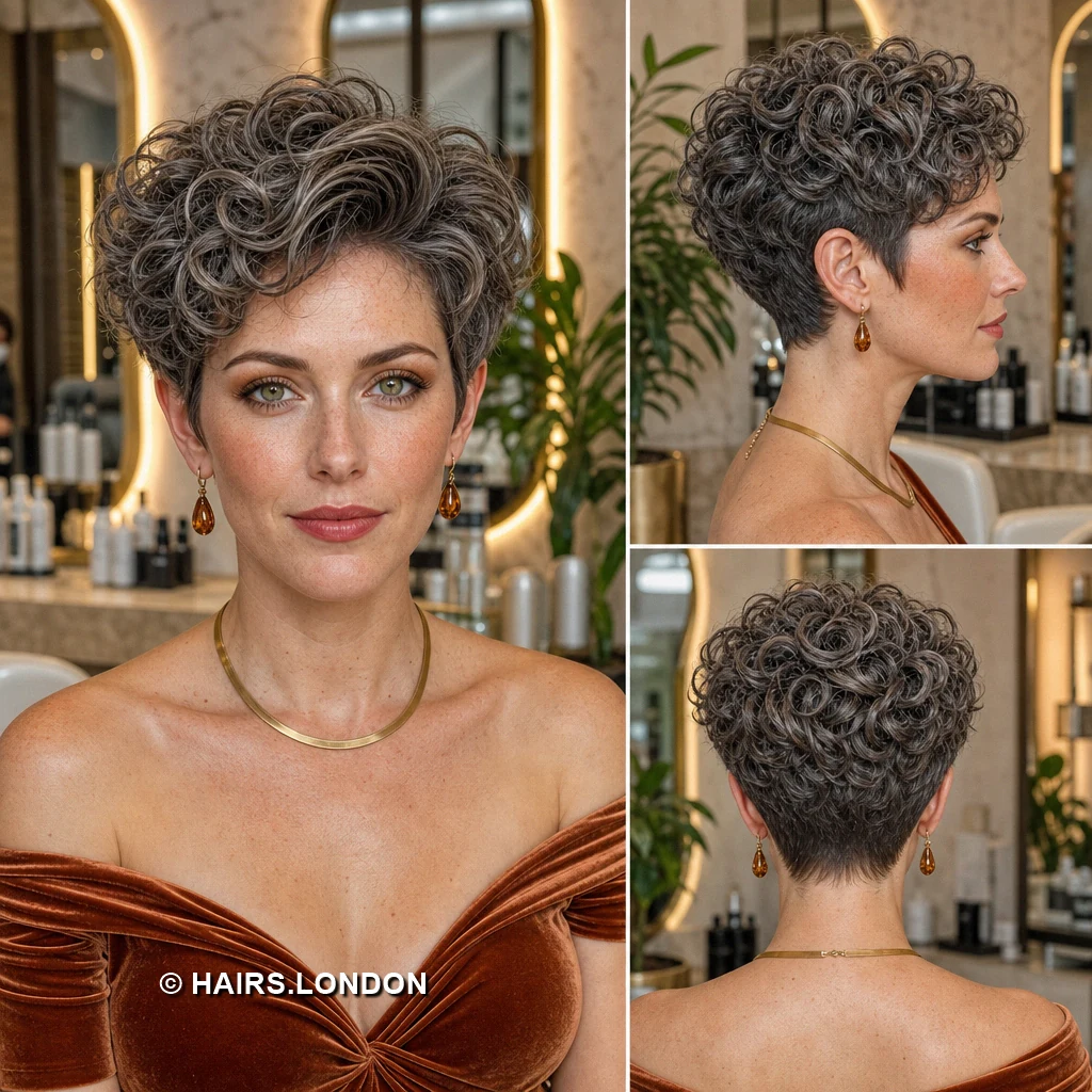 15 Silver Pixie Cuts With Sweeping Fringes, Soft Waves, and Defined Curls Silver Forward Layers