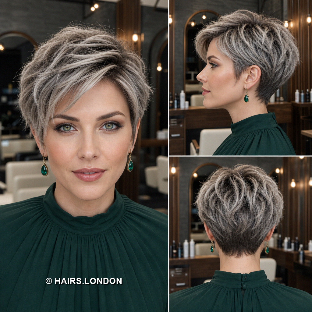 18 Gray Pixie Haircuts with Silver Waves Curls and Spiky Layers Silver Layered Pixie