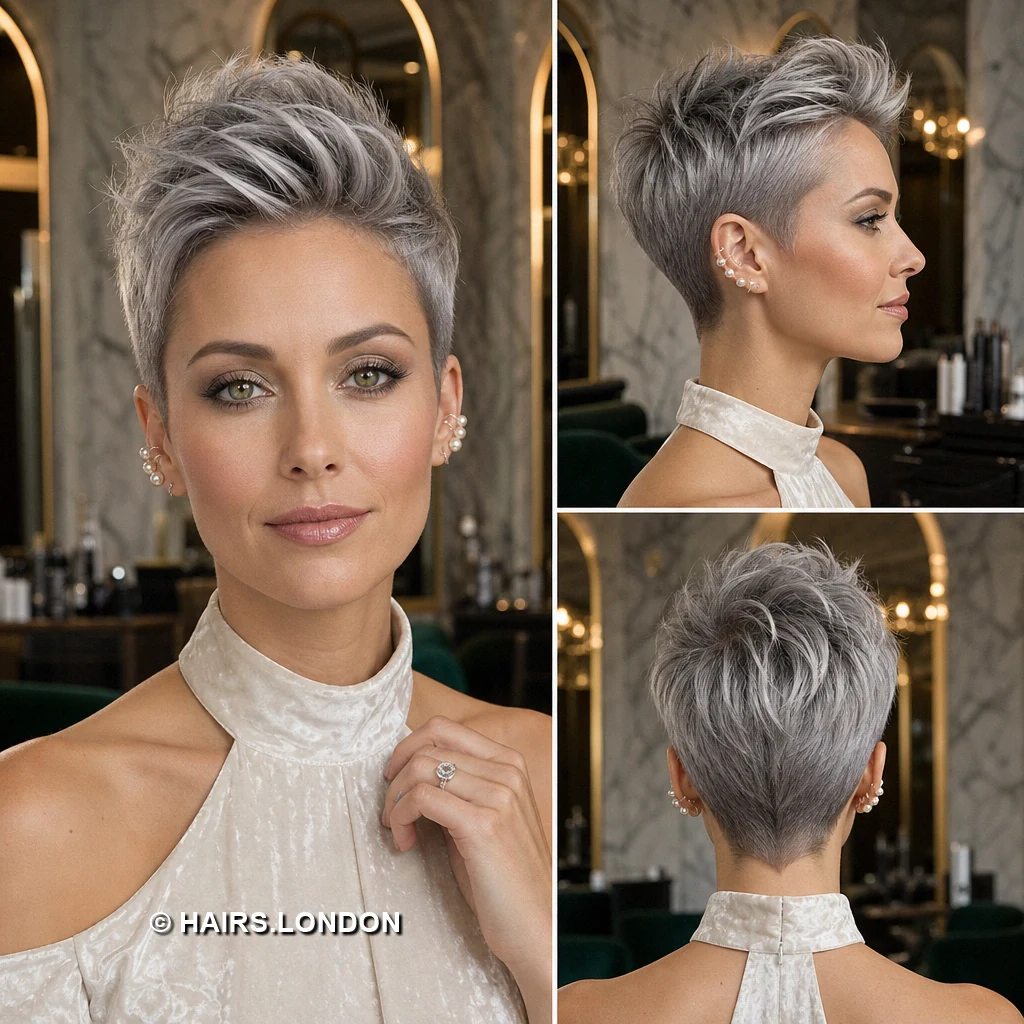 Silver Piecey Crop