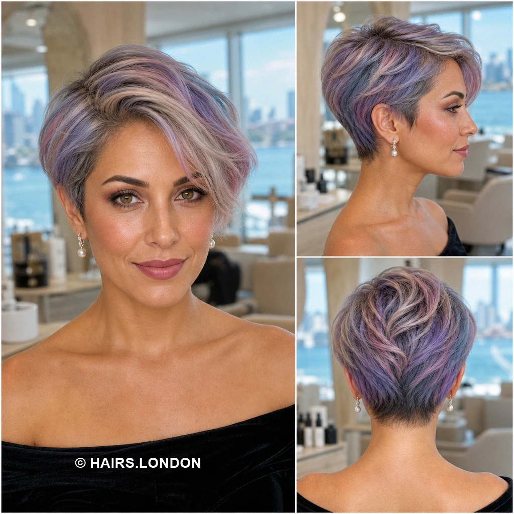 17 Pastel Pixie Haircuts with Soft Color and Textured Shape Silver Polished Pixie