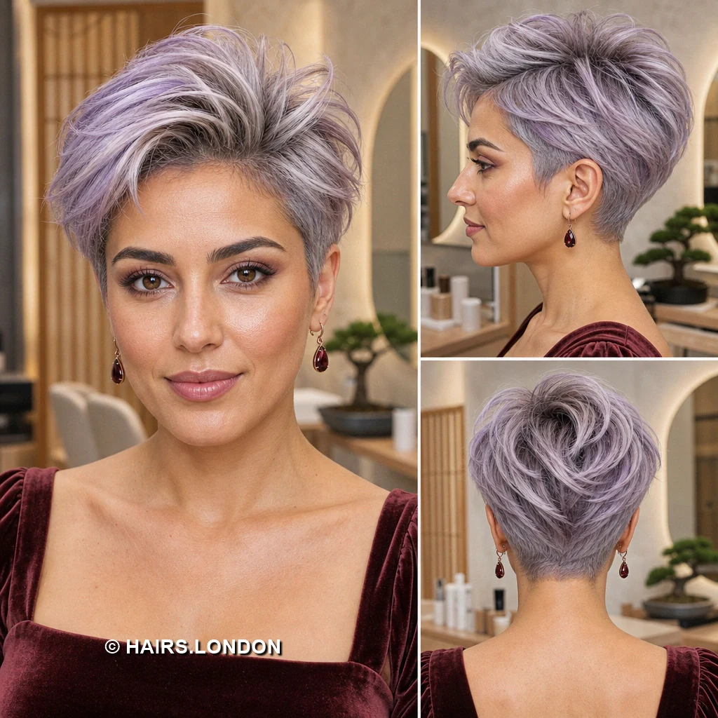 17 Pastel Pixie Haircuts with Soft Color and Textured Shape Silver Ribbon Pixie