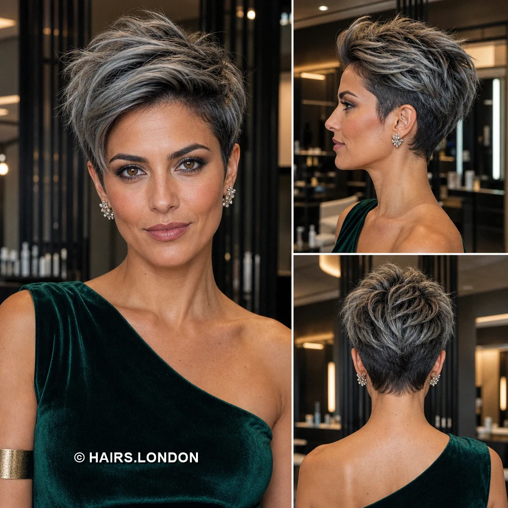 Silver Rolled Quiff