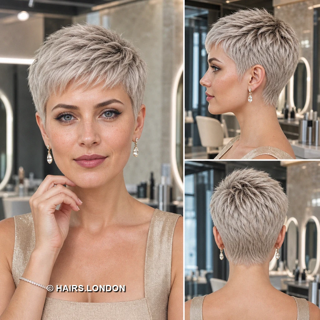 19 Ash Blonde Pixie Haircuts with Shape, Texture, and Lift Silver Sculpted Quiff