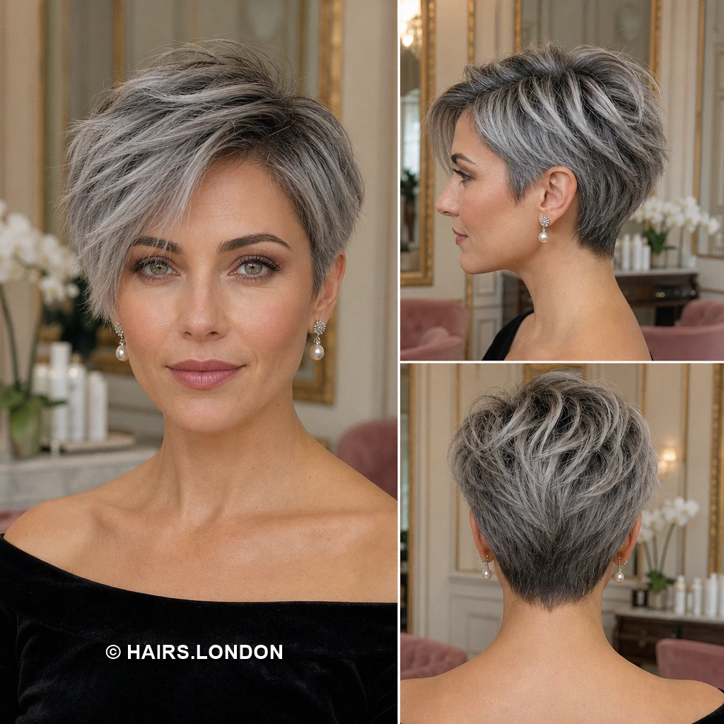 Silver Softdiagonal Pixie