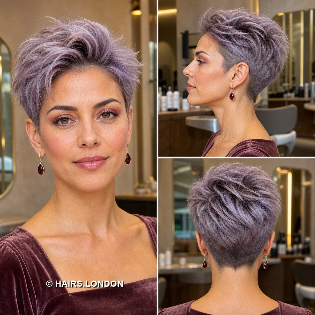 17 Pastel Pixie Haircuts with Soft Color and Textured Shape Silver Streaked Pixie