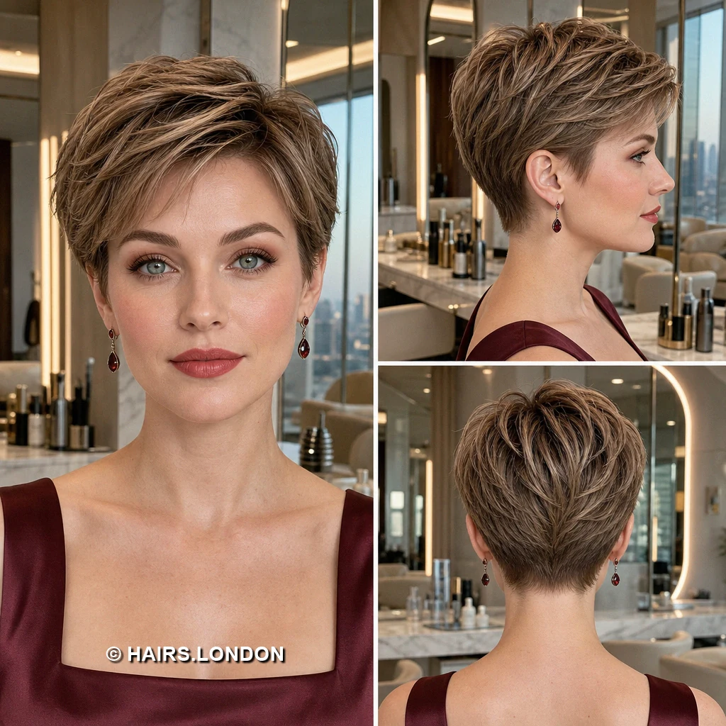 18 Textured Pixie Haircuts with Swept Fringe and Tapered Napes Silver Streaked Taper