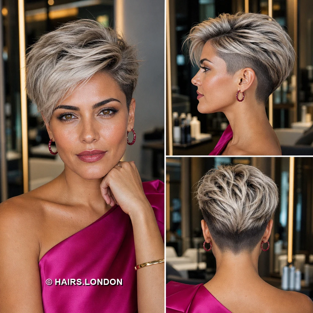 19 Ash Blonde Pixie Haircuts with Shape, Texture, and Lift Silver Tousled Fringe