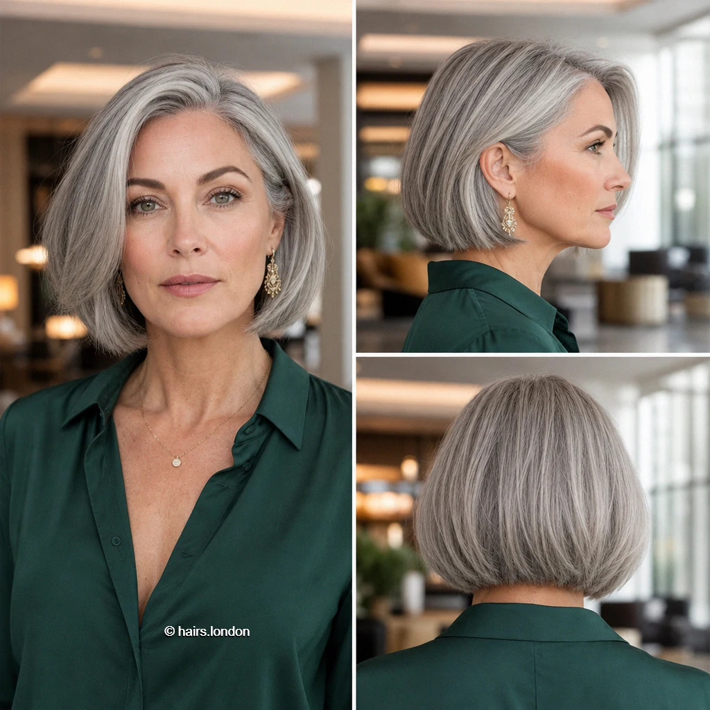 Silver Tucked Bob