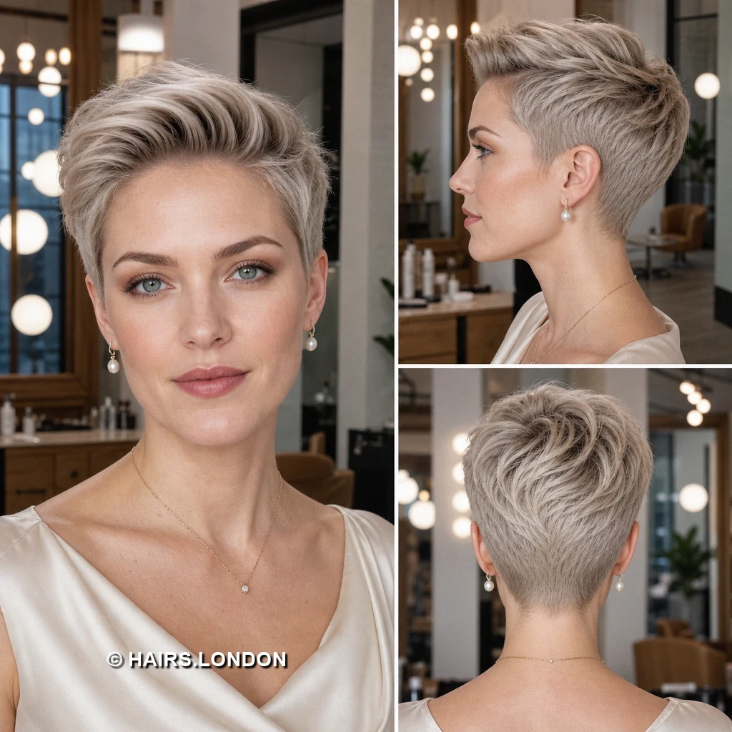 Silver Wavy Pixie
