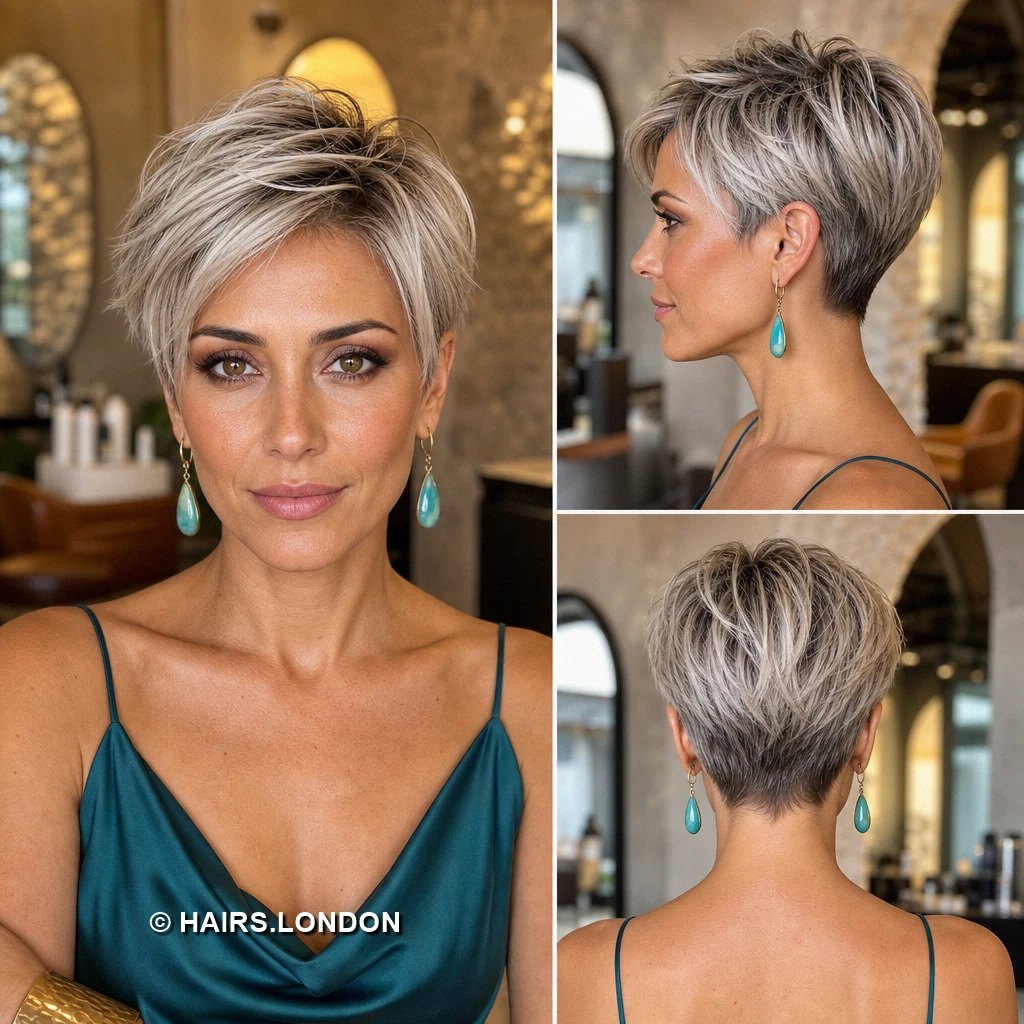 18 Silver Pixie Haircuts with Swept Fringes, Soft Waves, and Textured Crowns Silver Wispy Point