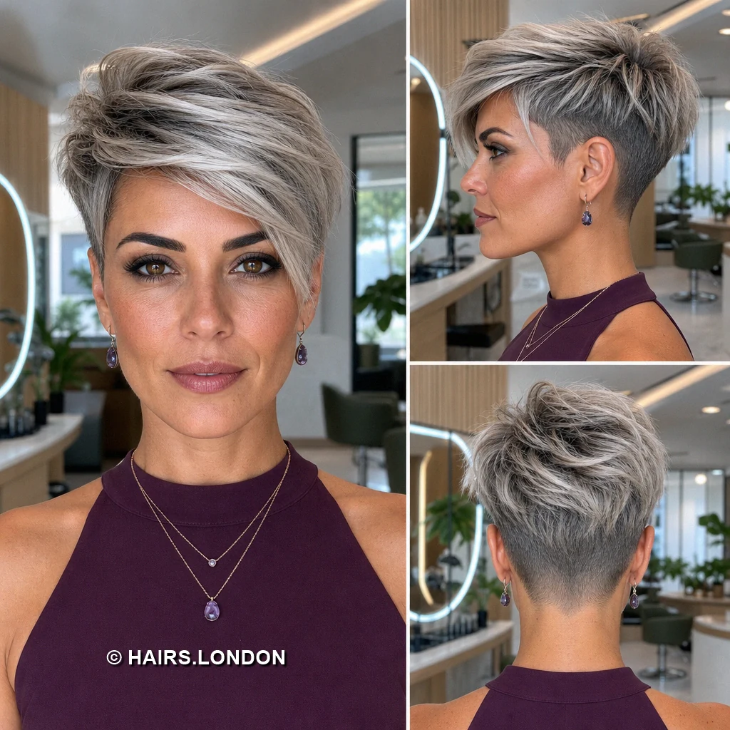 20 Silver Pixie Haircuts with Tapered Napes and Textured Crowns Silver Wispy Taper