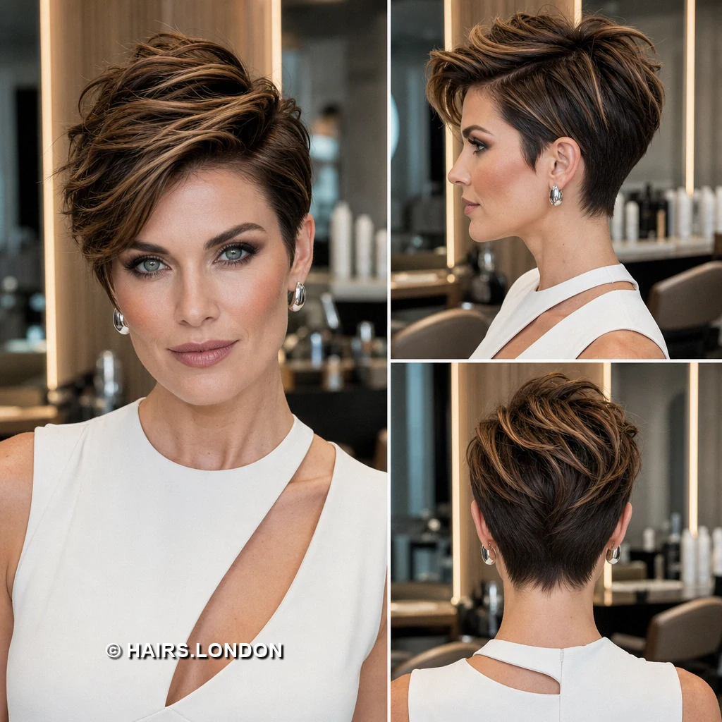 12 Short Pixie Haircuts with Color, Texture, and Shape Silverstreak Broken Crop