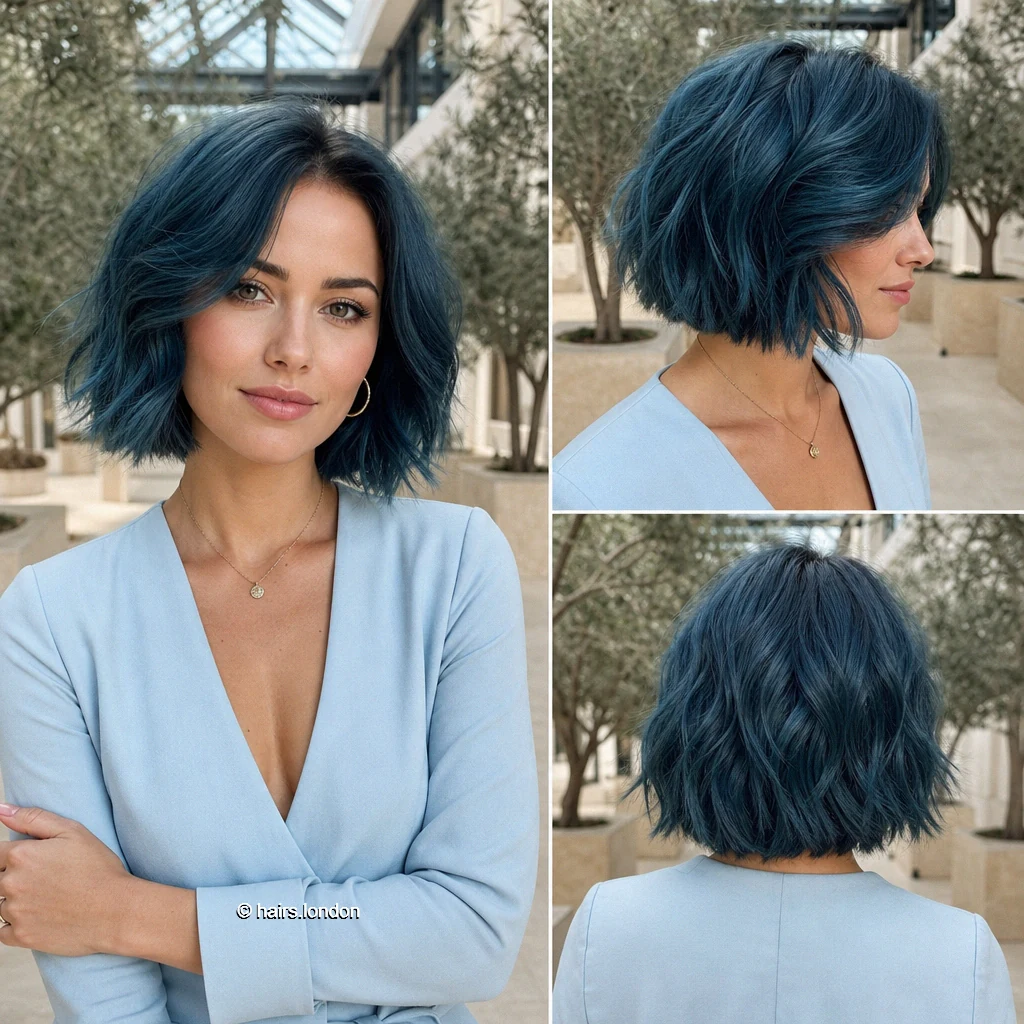Slate Wavy Bob