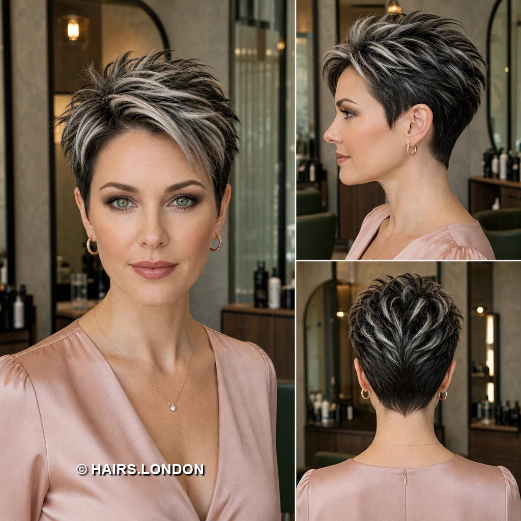 Taupe Feathery Pixie