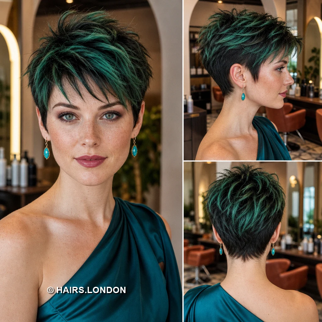 Teal Airswept Pixie