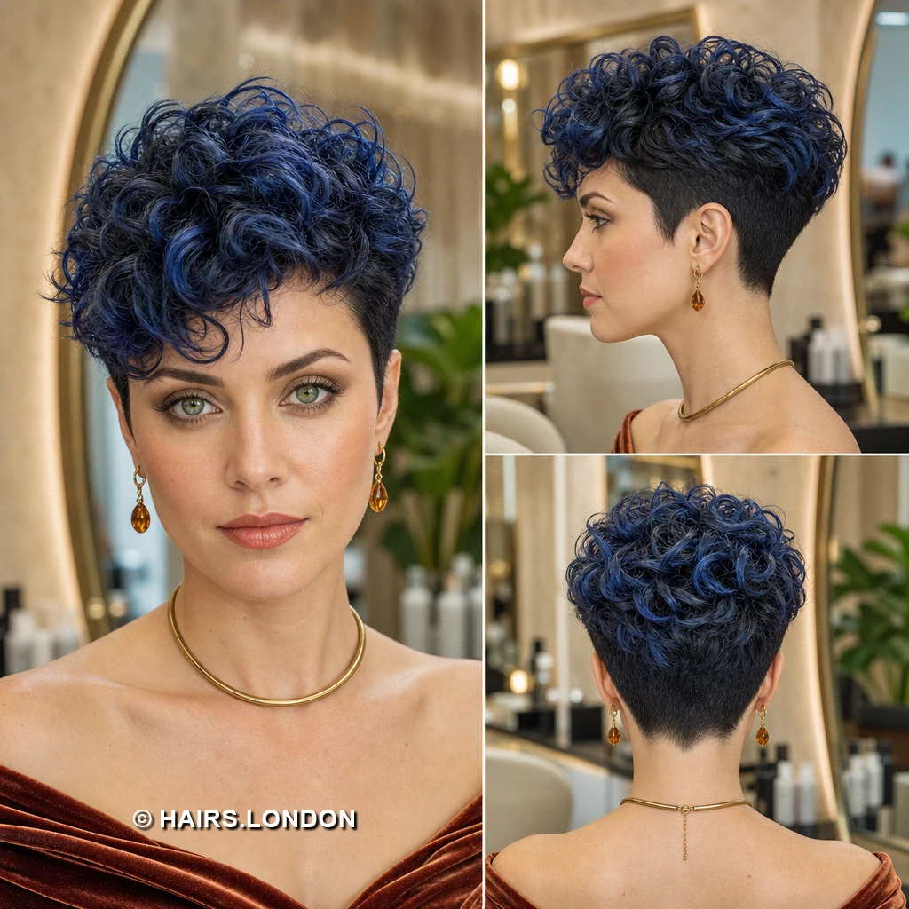 19 Blue Pixie Haircuts, From Cobalt Sweeps to Teal and Silver Layers Teal Cobalt Sweep