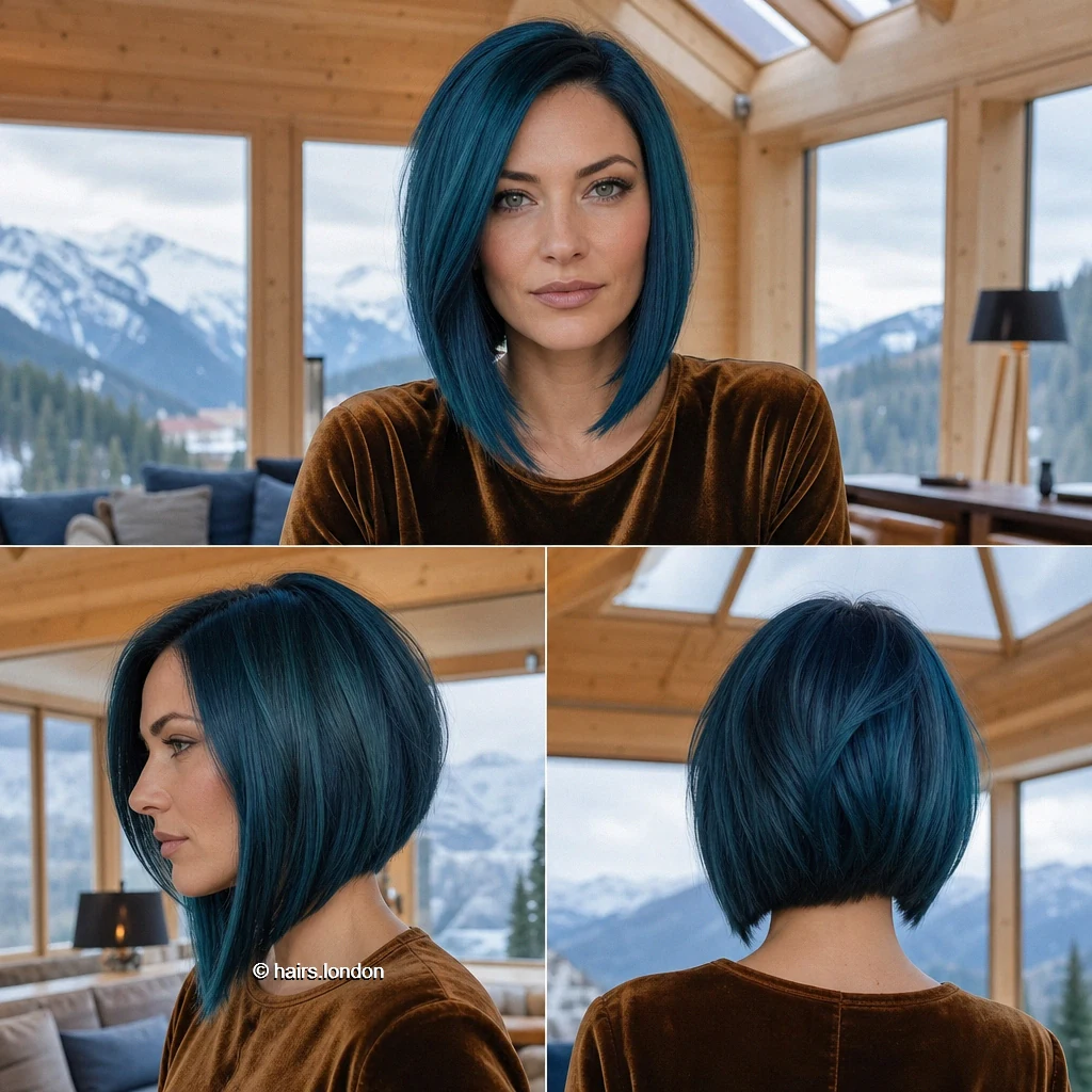 Teal Forward Bob