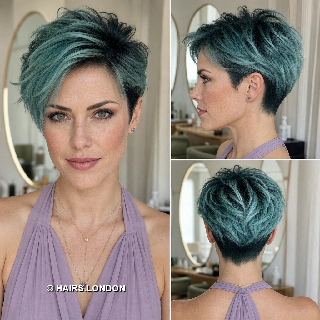 Teal Jagged Crop