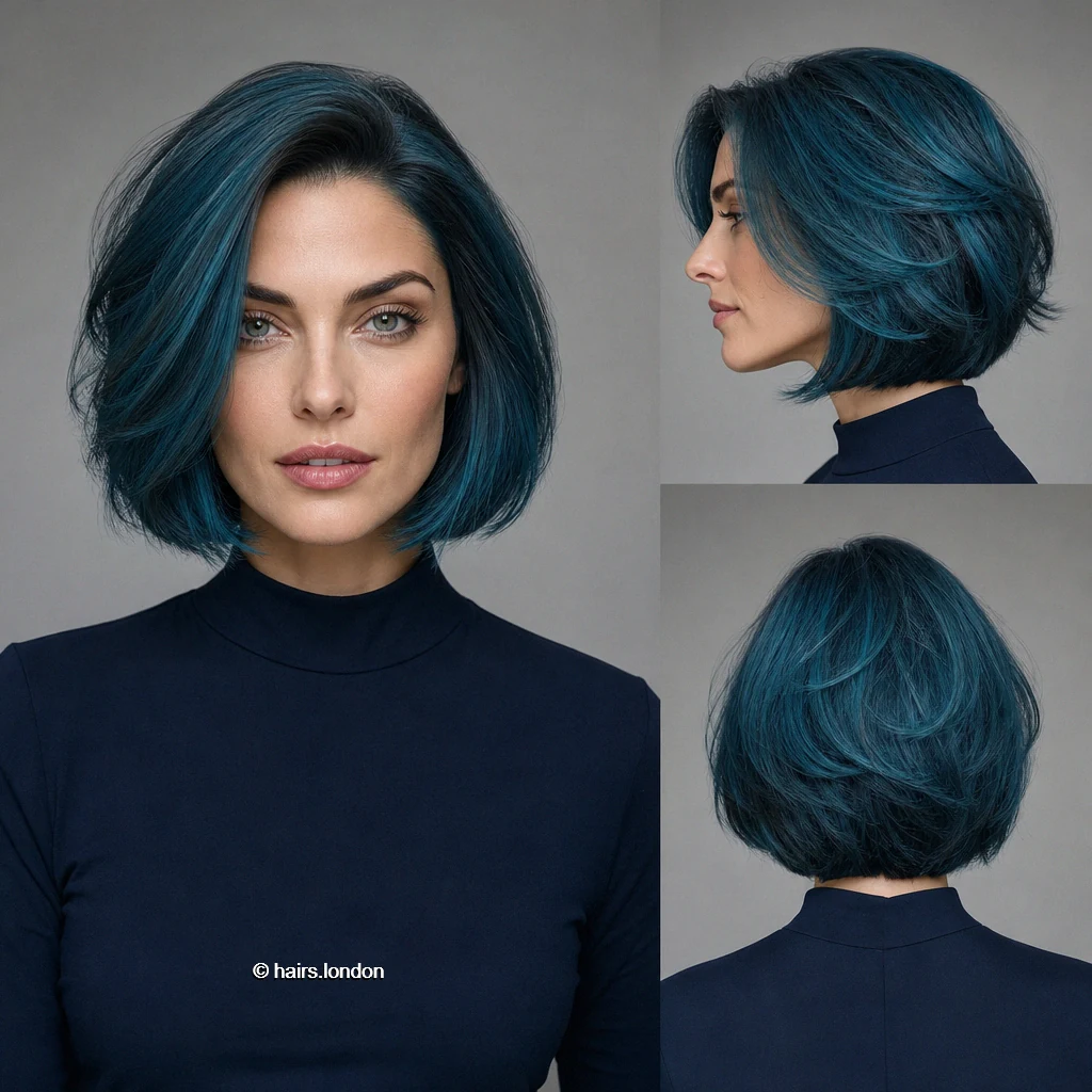 Teal Rounded Bob