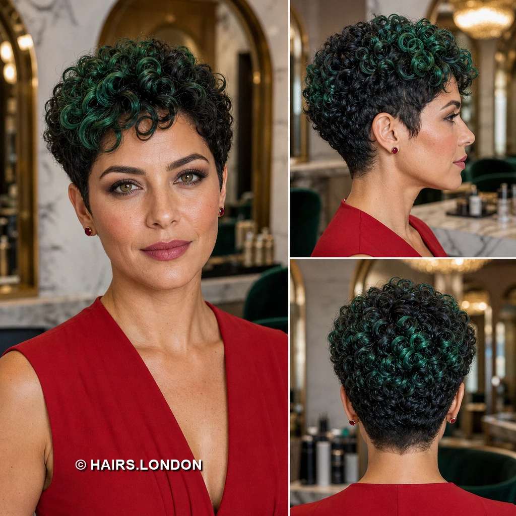19 Teal Pixie Haircuts With Curls, Texture, and Sculpted Height Teal Sculpted Waves