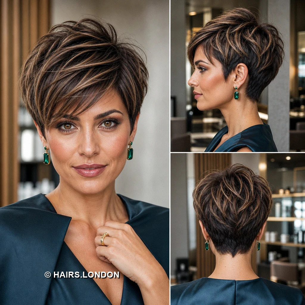 19 Highlighted Pixie Haircuts with Shape, Texture, and Lift Toffee Curved Crop