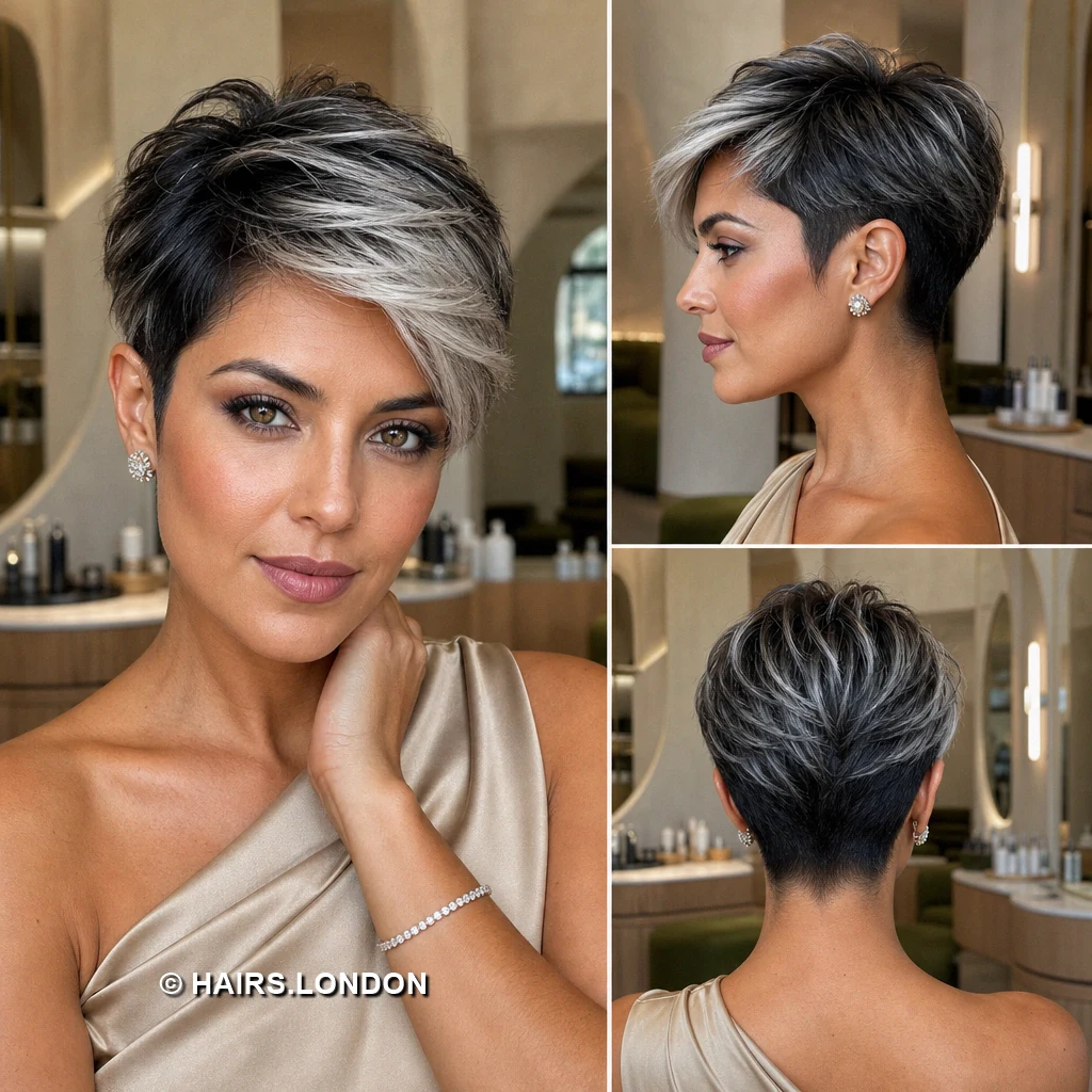 19 Colorful Textured Pixie Cuts with Shape and Movement Turquoise Diagonal Pixie