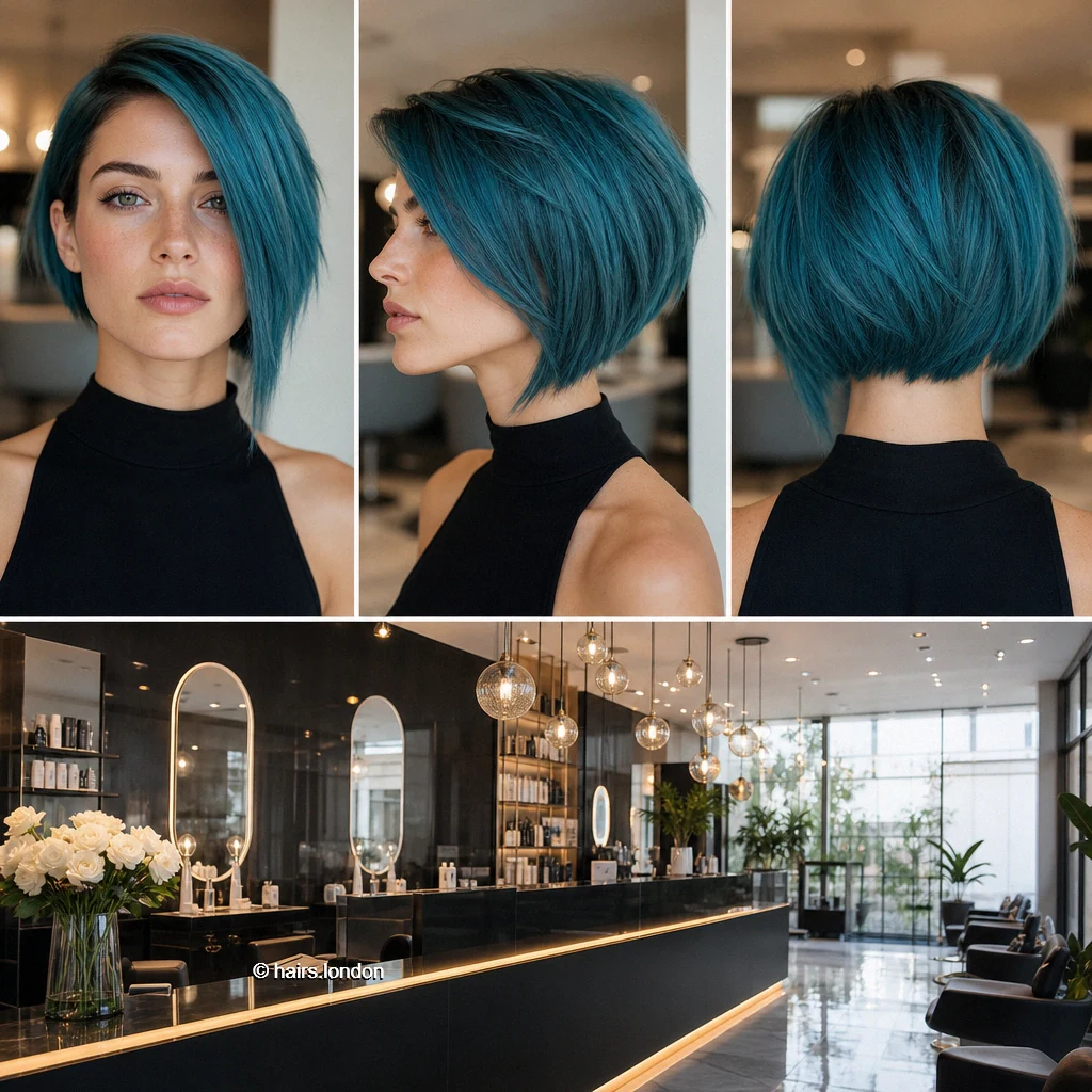 Turquoise Pointed Bob