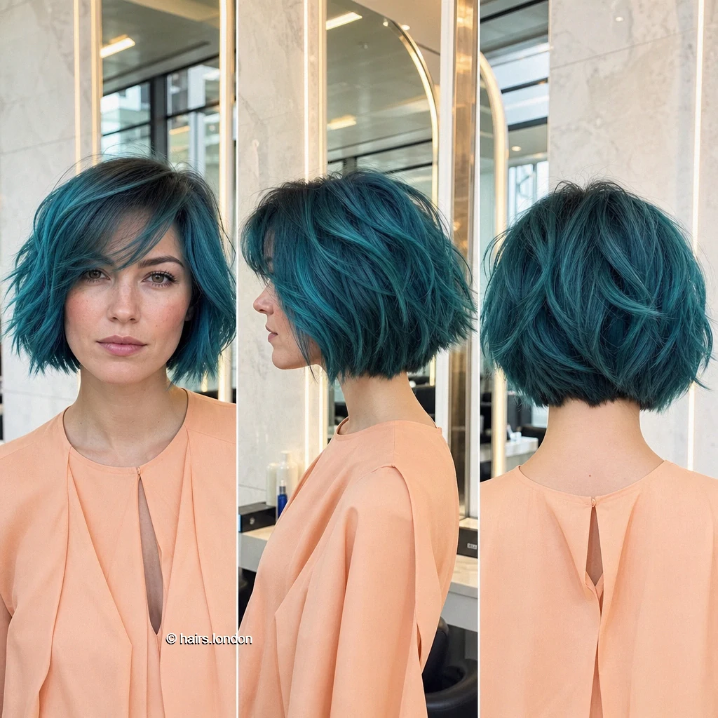 Turquoise Tousled Bob