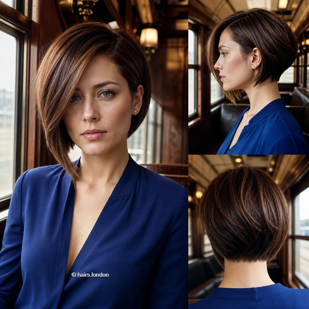 20 Bob Haircuts: Angled, Graduated and Textured Ideas Umber Asymmetrical Bob