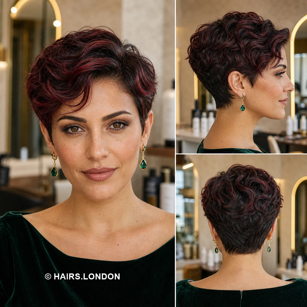 16 Burgundy Pixie Haircuts with Fringe, Texture, and Tapered Napes Violet Layered Pixie