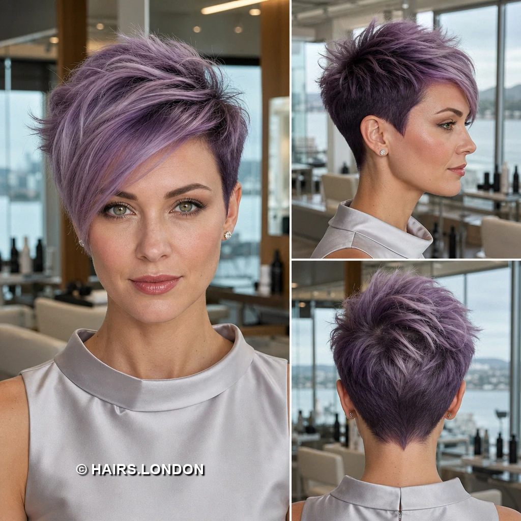 12 Lavender Pixie Haircuts with Swept Fringes and Textured Crowns Violet Lifted Pixie