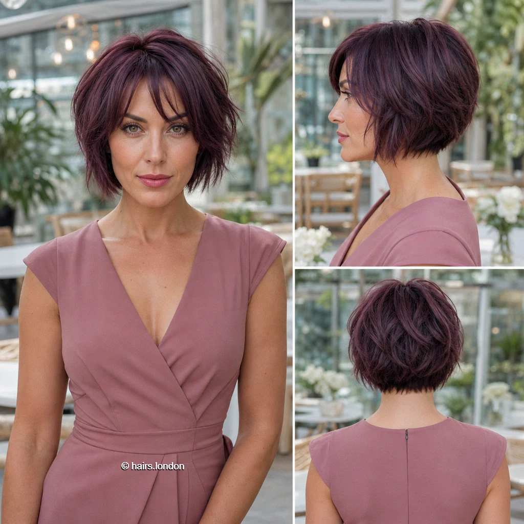 Violet Shaggy Bob