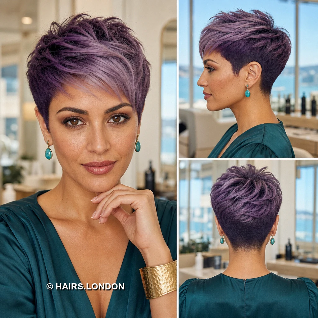 Violet Sideswept Pixie