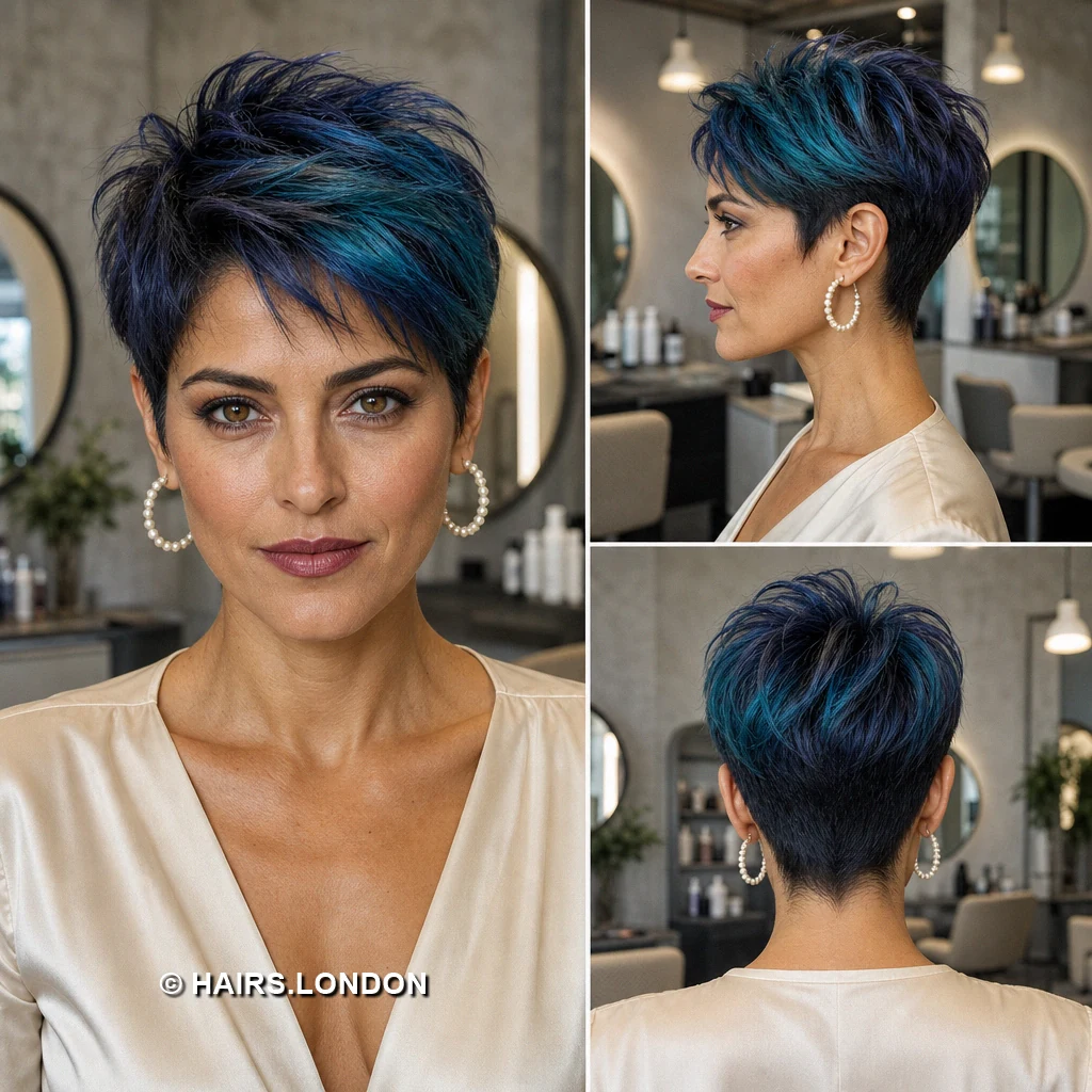 19 Blue Pixie Haircuts, From Cobalt Sweeps to Teal and Silver Layers Violet Tousled Pixie