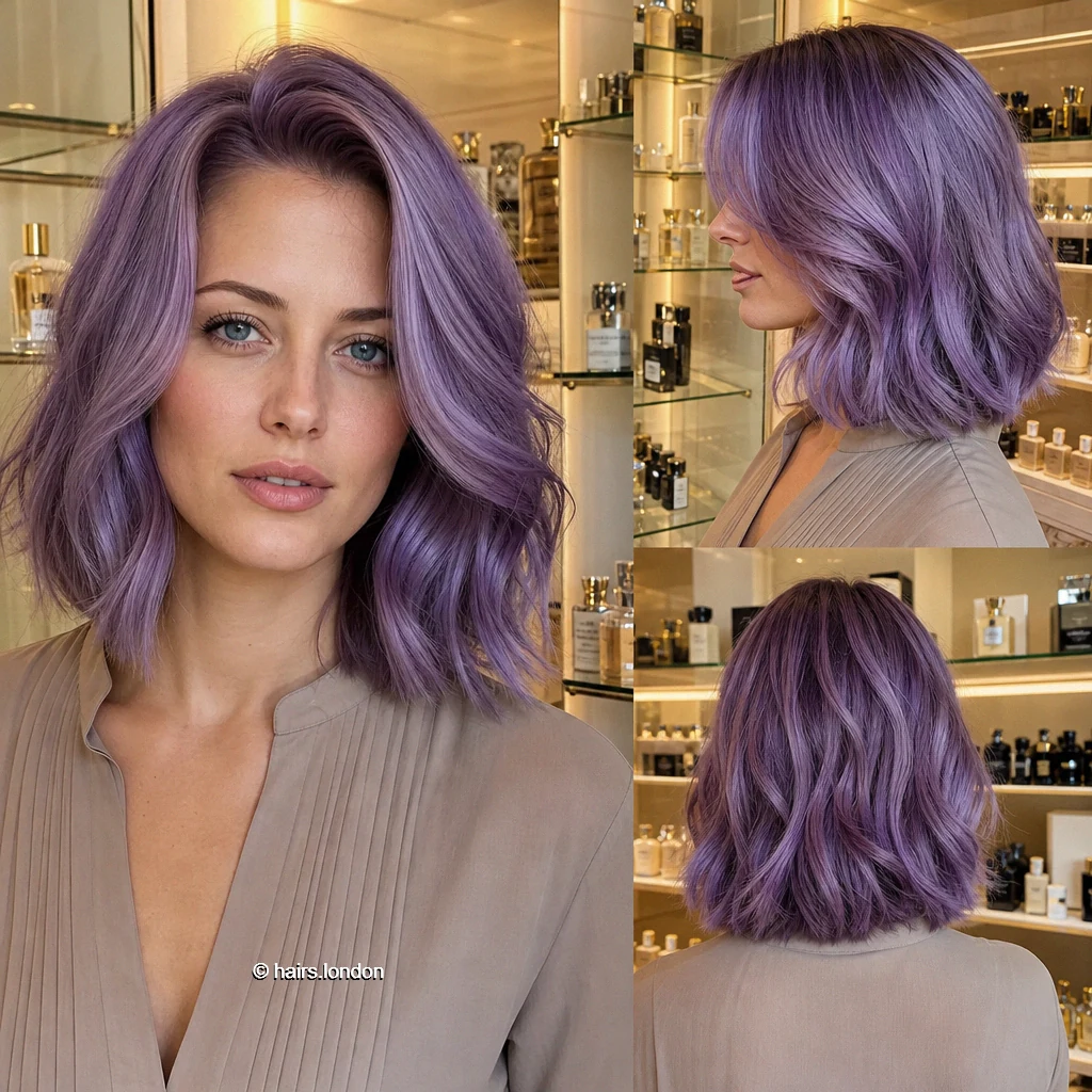 Violet Wavy Lob