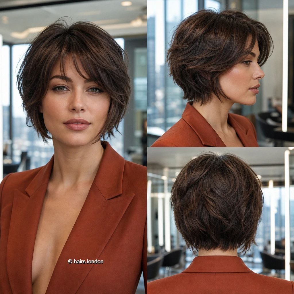 20 Brown Bob Haircuts: Rounded, Layered, Wavy and Angled Ideas Walnut Airy Shag